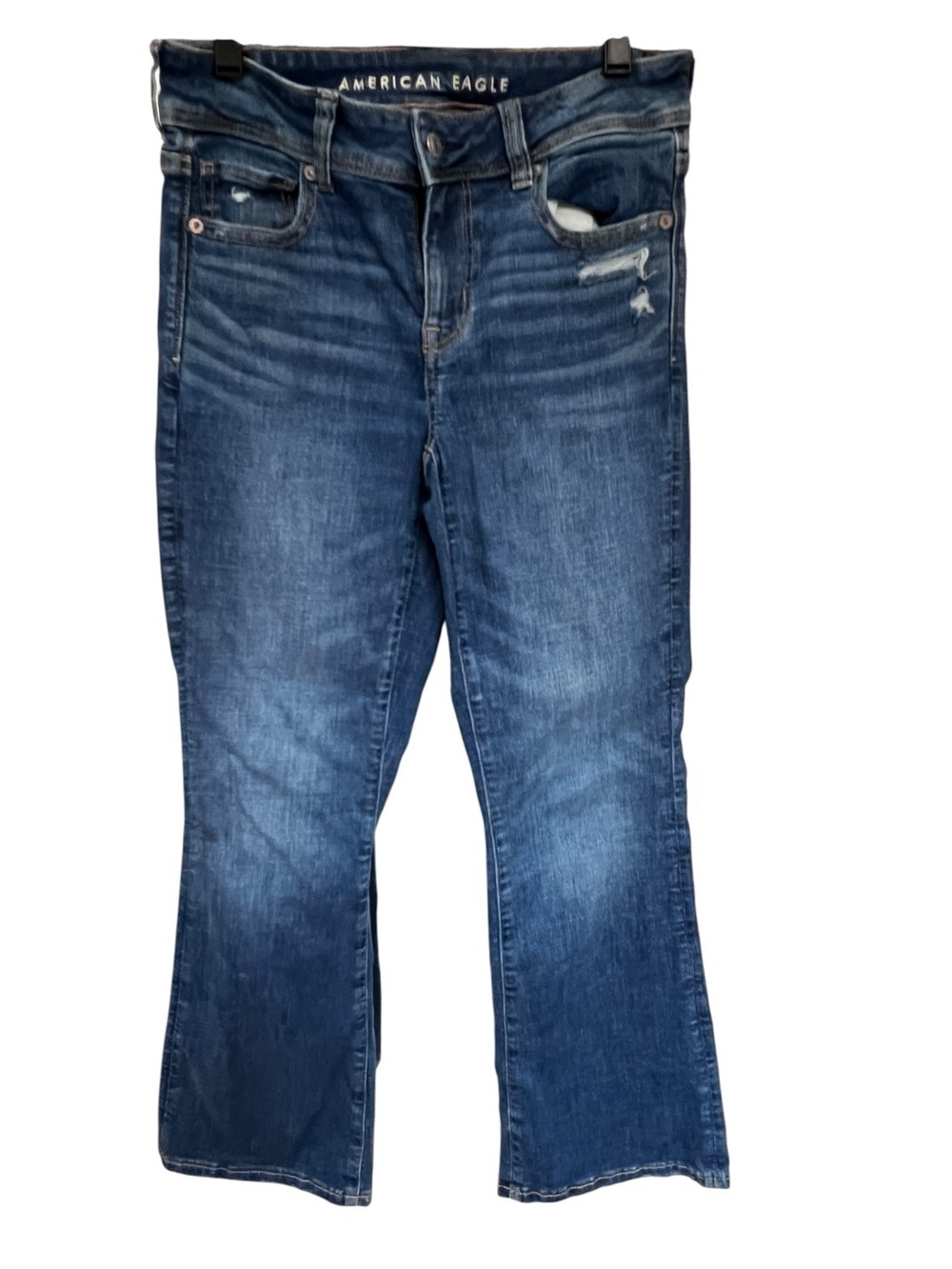 American Eagle Outfitters Women's Dark Blue Flare Jeans